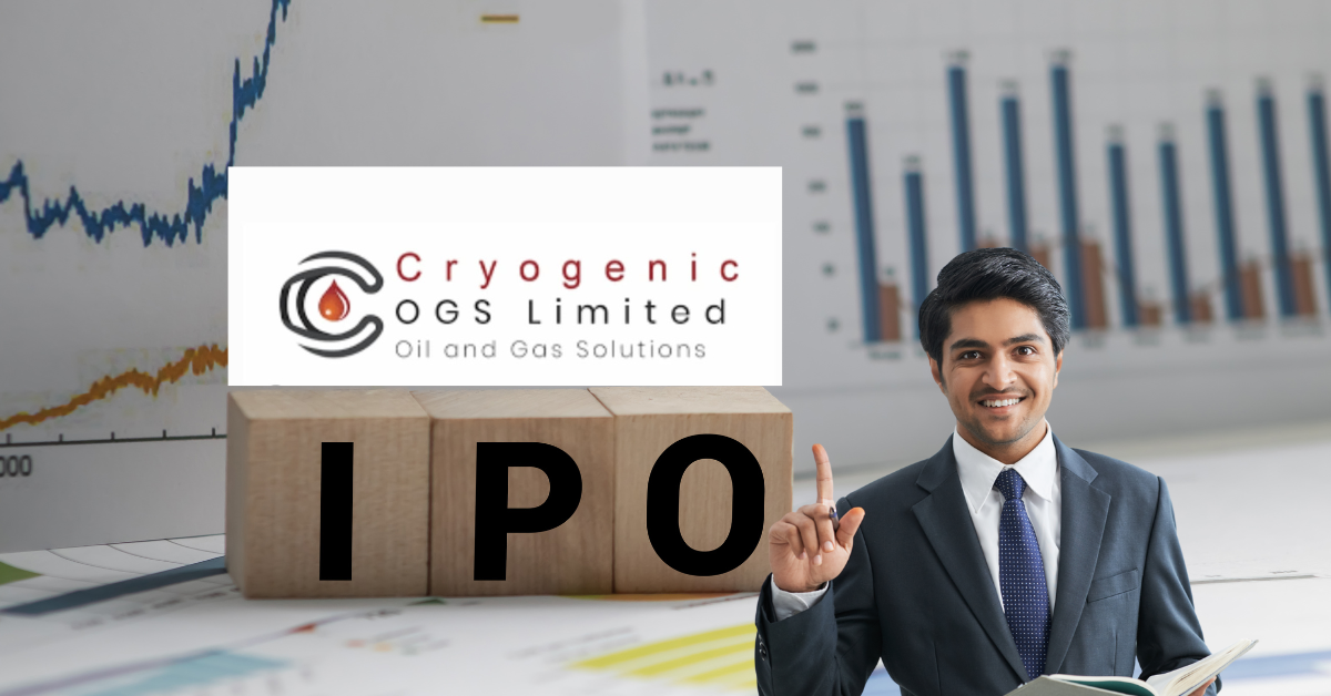 Cryogenic OGS IPO GMP chart with company logo used for educational purposes only.